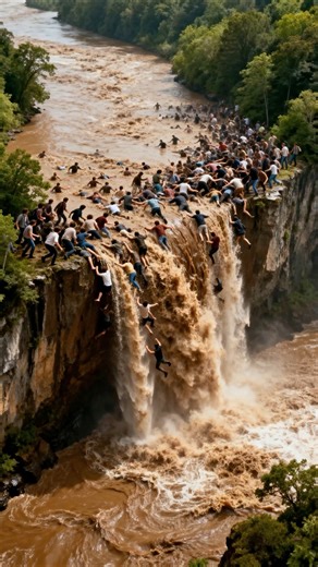 160K views · 714 reactions | Hundreds Swept Over the Edge of a Massive Cliff! | Hi Love ツ | Facebook