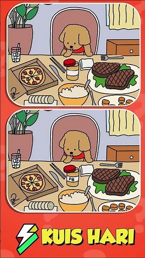 guess the difference in the picture 🥩🍔🍕 find the difference in the picture