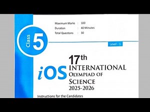 Silverzone | International Olympiad of Science 🏆 | ios | Class 5 | 2025-2026 | Answer Key 🎖️
