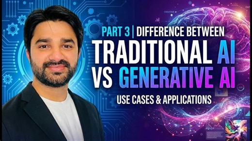 Part 3 | Generative AI | Difference between Traditional AI vs Generative AI | Moinatik Ghori