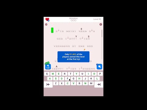 Cryptogram: The Solution For Level 90! - Step by Step Word Brain Puzzle