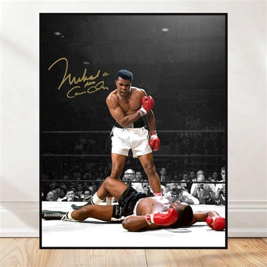 Muhammad Ali Standing Over Sonny Liston Boxing Poster (8x10 Matte Print) - Etsy
