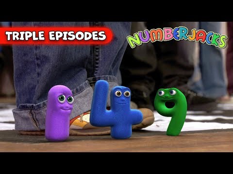 Numberjacks 🏫 Season 1, Episode 43, 44 & 45! | TRIPLE FULL EPISODES