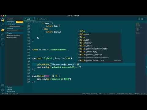 Upload Audio Files to AWS S3 Bucket | NodeJS