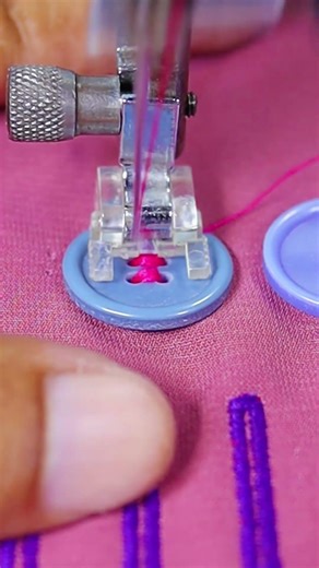 Perfect Button Sewing with Semi Manual Machine #sewing #fashion