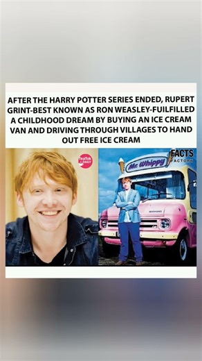 Rupert Grint Bought an ICE CREAM VAN After Harry Potter!🍦🚚Living His Childhood Dream! #celebritynews
