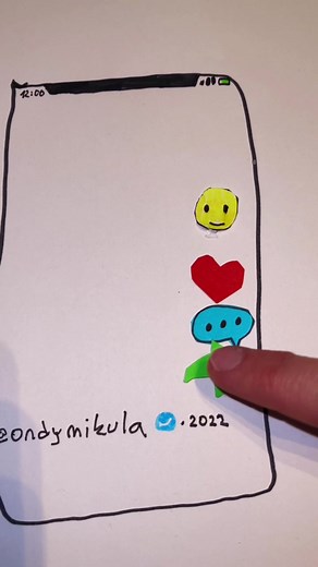 Creative Hand-Drawn Animation of Smiley and smartphone