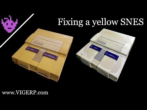 Fixing a yellowing SNES console.