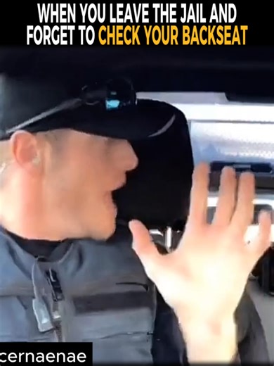 When You Leave The Jail And Forget To Check The Backseat Source: officernaenae #funny #police #prank #viral #usa