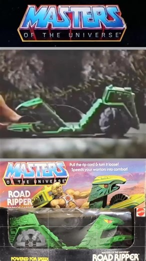 🚀 Road Ripper Rampage! The MOTU Speed Machine That Defined Every ’80s Kid’s Imagination ⚔️💥 Buckle up, Eternia! The Masters of the Universe Road Ripper is back on your feed, tearing through nostalgia at full throttle. This rip-cord beast wasn’t just a vehicle — it was the turbocharged weapon of choice for He-Man fans everywhere. With that iconic serpent-head design and “Powered for Speed!” attitude, this warrior carrier blasted heroes straight into battle in true 1980s style. If you had one, y