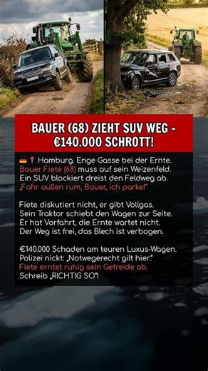 BAUER (68) ZIEHT SUV WEG – €140.000 SCHROTT!
