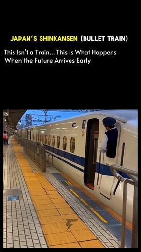AI | Technology | Business on Instagram: "Japan’s Shinkansen 🇯🇵 – The Fastest, Safest, and Most Legendary Train in the World! Known as the “Bullet Train”, the Shinkansen travels at speeds up to 320 km/h, yet it’s so smooth you can balance a coin on the window! Since its launch in 1964, it has maintained a zero-accident record—a true example of Japanese precision and engineering brilliance. From futuristic design to mind-blowing punctuality (delayed by seconds only!), this train i