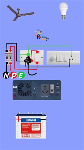 100K views · 1.3K reactions | House wiring inverter and board...