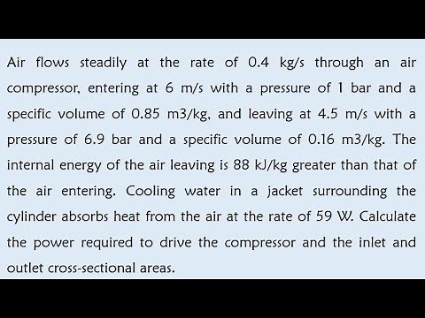 Finding Power for Compressor from values simplifying by using steady flow energy equation SFEE