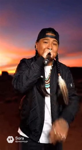 A powerful Native American rapper performing an intense rap #nativeamerican | Native Cultures Consortiums