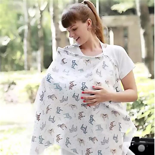Adjustable Neck Strap Nursing Mom's Lightweight Breathable Soft Feeding Poncho Cover Practical for Maternity Clothing