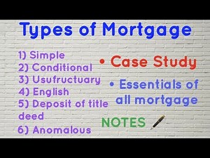 Mortgage & types of Mortgage explained | Characteristics of mortgage | Notes