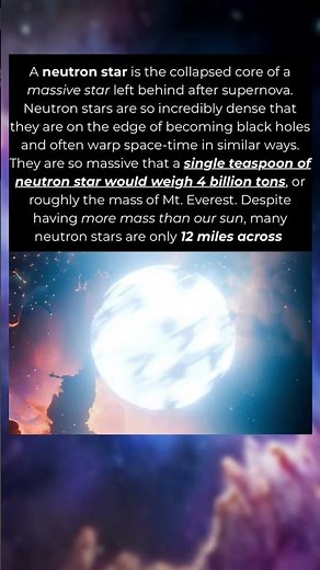 Neutron Stars are among the most dense objects in the Universe | Neutron Star Astronomy STEM facts