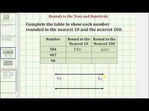 Rounding Numbers to the Tens and Hundreds (Common Core 3/4 Math Ex 19)