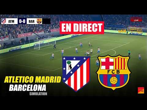 🔴EN DIRECT : Atlético Madrid contre Barcelone | Simulation de jeu eFootball PES 21