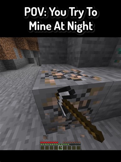 POV: You Try To Mine At Night In Minecraft ( FT: @Vermey ) #minecraft #mc #mcyt #funnymoments #minecraftmemes