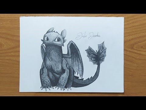 como desenhar BANGUELA (como treinar seu dragão) tutorial! #art #drawing #banguela #desenho
