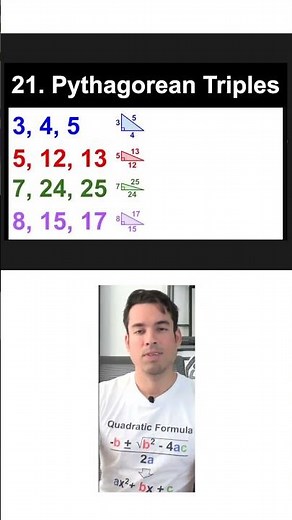 Pythagorean Triples (SAT Math Formula 21/23)