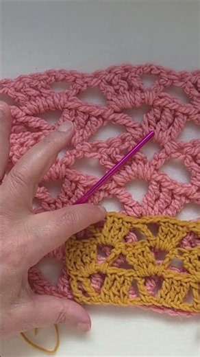 crochet scarf in 6 rows