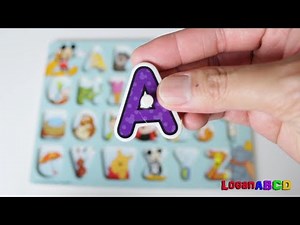 ABC SONG learning Disney Puzzle Letters
