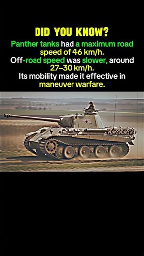 How the Panther Tank Balanced Speed and Power in WWII #panthertank #ww2history #ww2facts