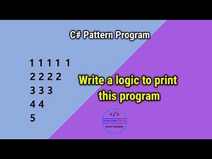 Number Pattern program in C#.Net | Interview Point