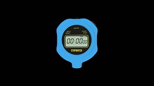 Stopwatch Timer Rotating on a Transparent Background. Seamless Loop. 4K