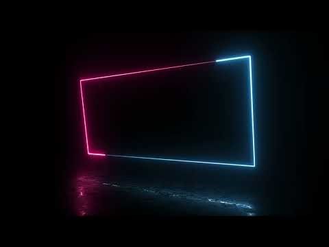 Glowing frame black screen | Neon light border | Frame template video background