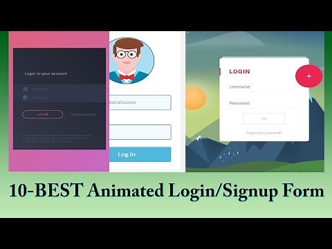 10 Best animated login and Signup Form with source code