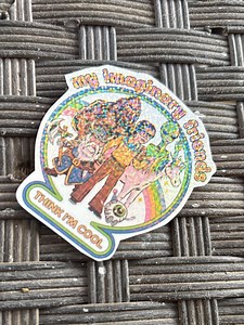 My Imaginary Friends Sticker • Holographic Glitter Vinyl • Retro Bigfoot Alien Unicorn Sticker • Cute Funny Nostalgic Decal for Laptop, Wat - Etsy Canada