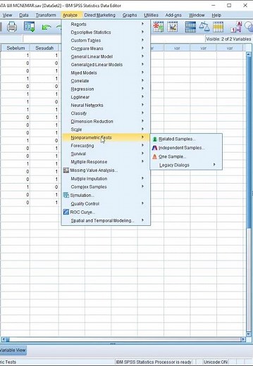 Short Method of McNemar Test SPSS - Mc Nemar Test with SPSS #shorts