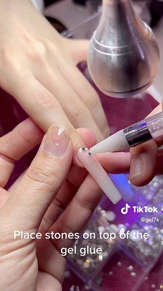 GelX Rhinestone Nail Art: Step-by-Step Tutorial