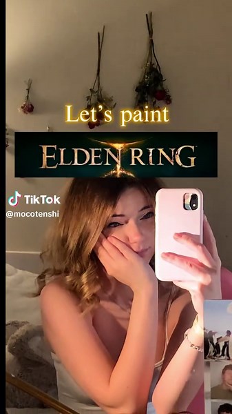 Elden Ring Painting- If interested in a custom painting contact me on my instagram ☺️ @angelroseartwork #painting #eldenring #tutorial #fyp #videogame