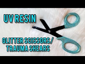 Glitter Scissors / Trauma Shears with UV Resin Tutorial | KCC Glitter | DIY | EASY