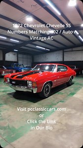 6.2K views · 94 reactions | 1972 Chevrolet Chevelle SS / Numbers Matching 402 / Auto / Vintage AC Click the link to view this vehicle on our website: https://www.pcclassiccars.com/car-inventory/1972-chevrolet-chevelle-ss-%2F-numbers-matching-402-%2F-auto-%2F-vintage-ac | PC Classic Cars | Facebook