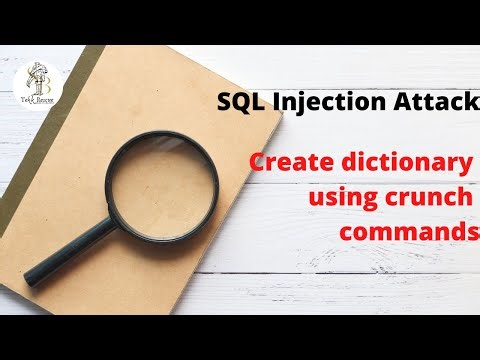 Create dictionary using crunch commands | Ethical Hacking - SQL Injection Attack #tekkrescue