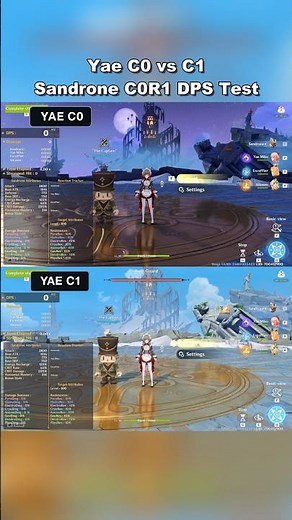 Yae Miko C0 vs C1 for Sandrone C0R1 DPS Test | Genshin Impact