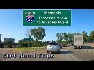 Road Trip #682 - I-55 North - Memphis - The Traffic Jam - TN Mile 4 to AR Mile 4