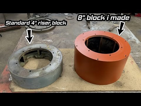 Fabricating and machining 8” riser block