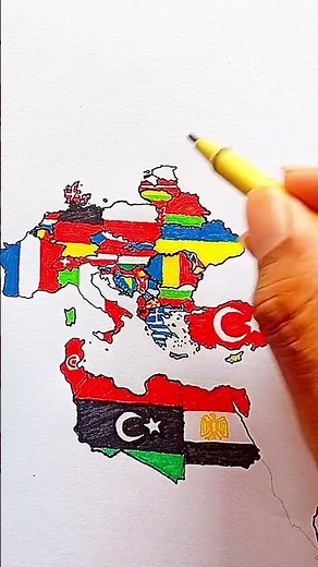 Draw Flag Map of Estonia 🇪🇪 #estonia