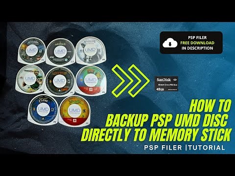 [PSP] How to Backup PSP UMD ISO Games Directly to Memory Stick - PSP FILER | Super Easy Tutorial