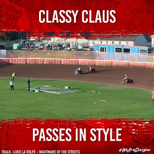 📺Here's the heat of the week from last Friday's match against the Redcar Bears! Classy Claus Vissing times his pass perfectly to secure a 4-2 for the Tigers 💪 #WeAreGlasgow🔴⚪️ | Glasgow Tigers Speedway