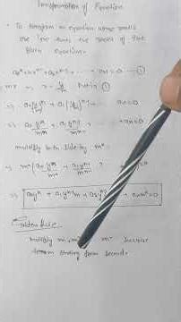 .... Transformation of equations 2 #maths #education #shorts