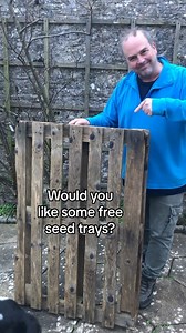 #plasticfree seed trays. Easy to build homemade wooden seed trays using recycled pallets. No need to use plastic seed trays if you don’t want to as these wooden ones are so easy to make and look so much nicer. Use heat trreated pallets as opposed to ones that have been treated with chemicals or preservatives. There is usually an HT or similar logo on the side. #recycle #repupose #reuse #gardening #growyourown #gyo | Simon Akeroyd