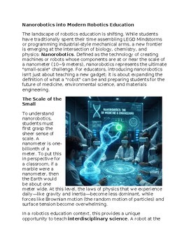 Nanorobotics in Robotics Education- Reading Passage and x 10 Questions